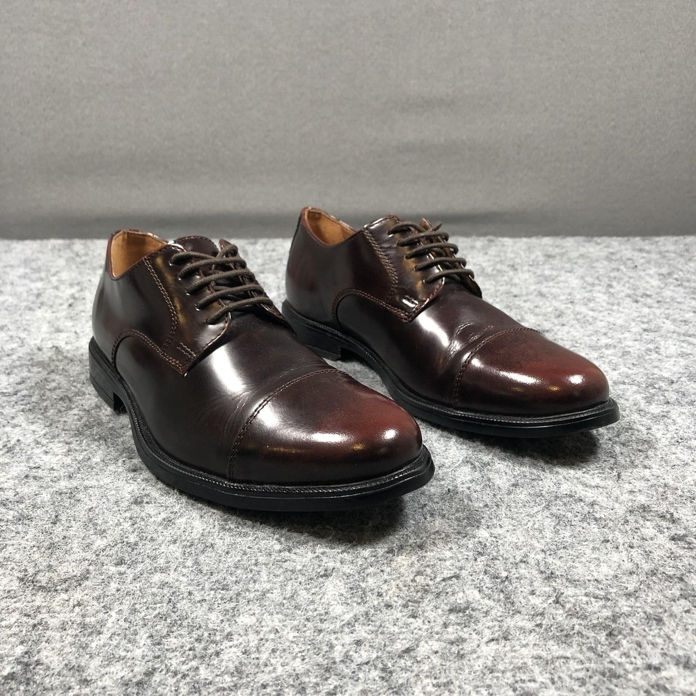 Bostonian Shoes Mens Size 8 Brown Leather Cap Toe Derby Oxford Dress 26112213